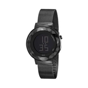 RELÃGIO MONDAINE FEMININO PULSEIRA DE AÃO PRETO