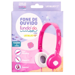 FONE DE OUVIDO FUNDO DO MAR S-520 C/ MICROFONE NA LAPELA - COR ROSA LEOELEO