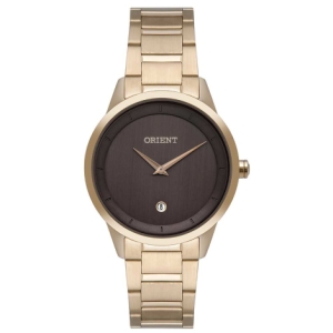 RELÃGIO ORIENTE FEMININO PRETO E DOURADO