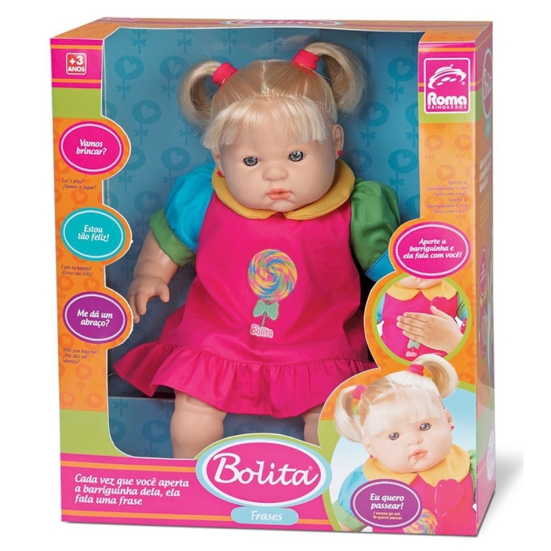  BONECA VINIL BOLITA FALA 100 FRASES ROMA