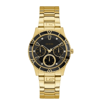 RELÓGIO GUESS FEMININO DOURADO E PRETO EM AÇO