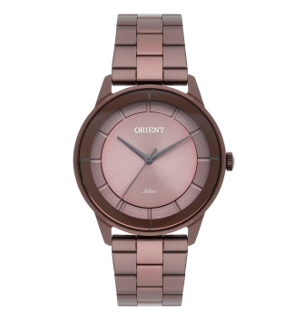RELÓGIO ORIENT FEMININO AÇO INOX MARROM